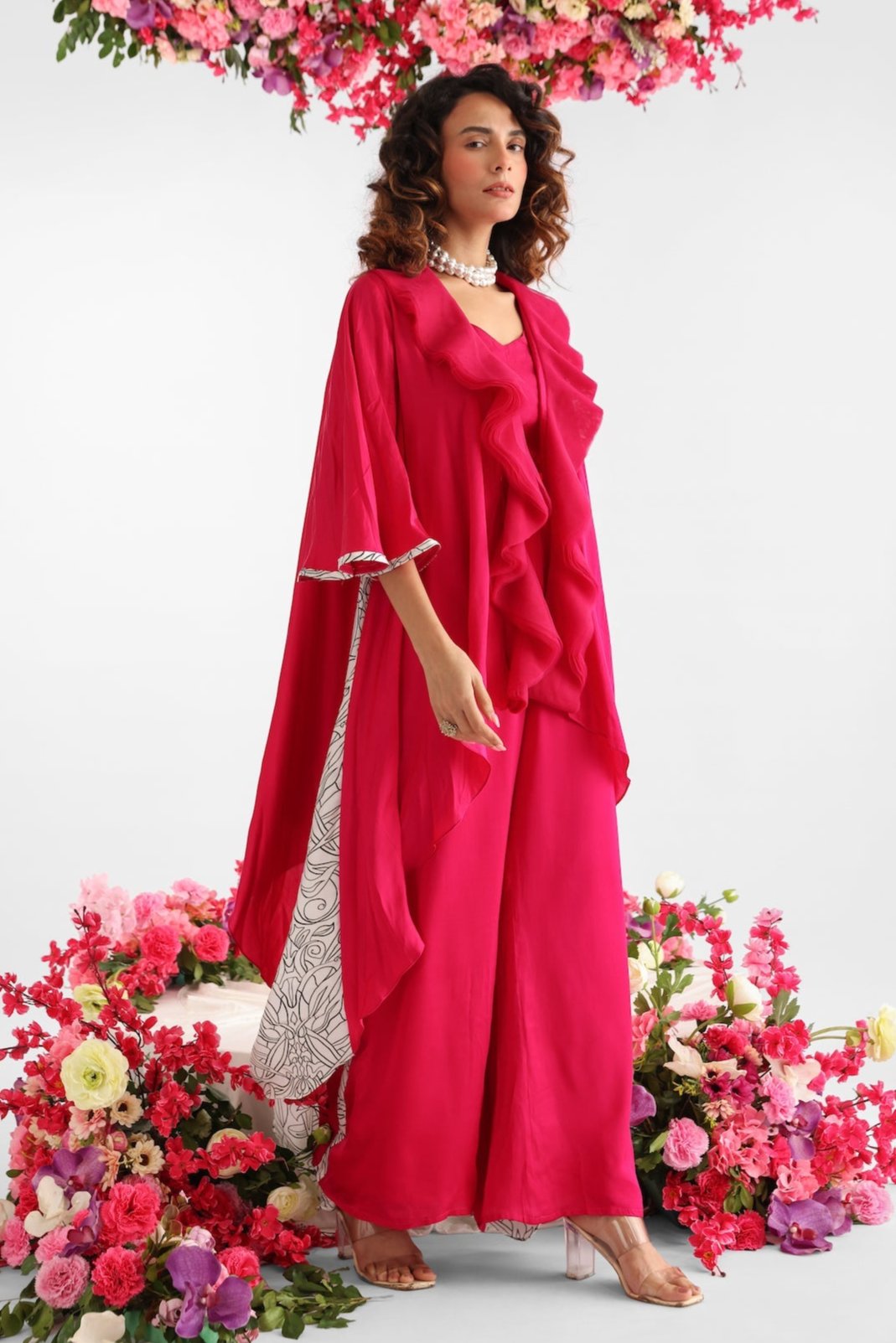 Ruffle Jacket Set