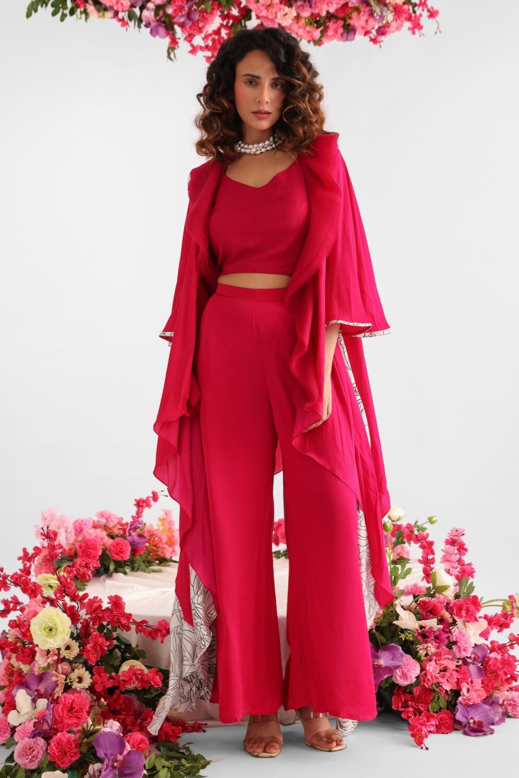 Ruffle Jacket Set