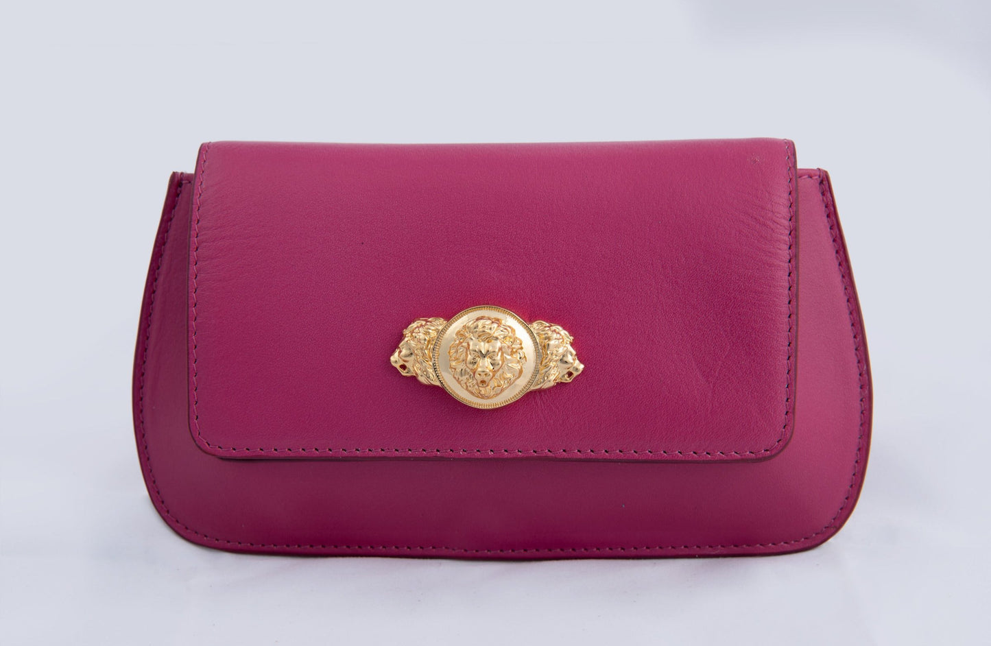 Pink Elite Rectangle Shaped Clutch - Golden Muslin