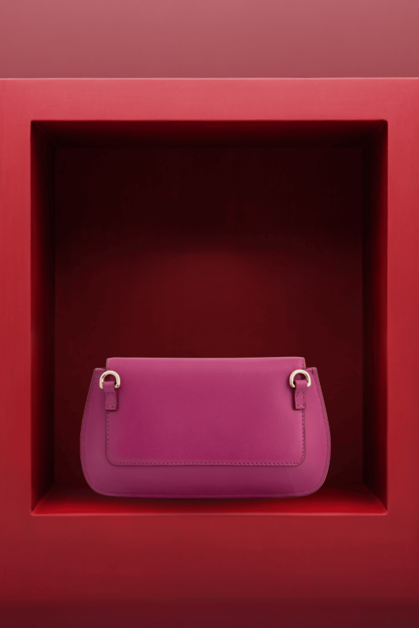Pink Elite Rectangle Shaped Clutch - Golden Muslin
