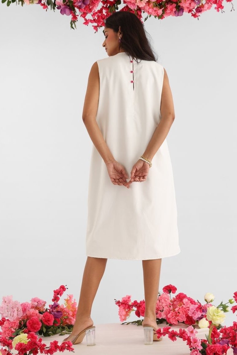 Blossom White Shift Dress