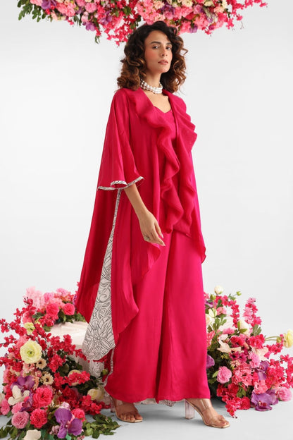 Ruffle Jacket Set