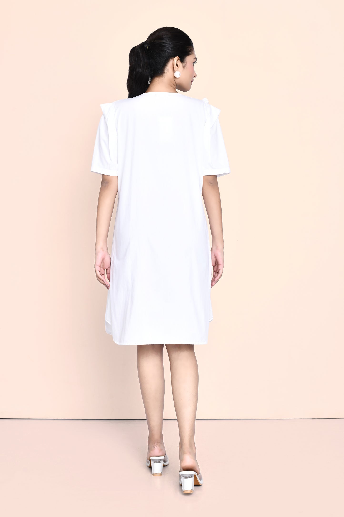 White Poplin Shirt Dress