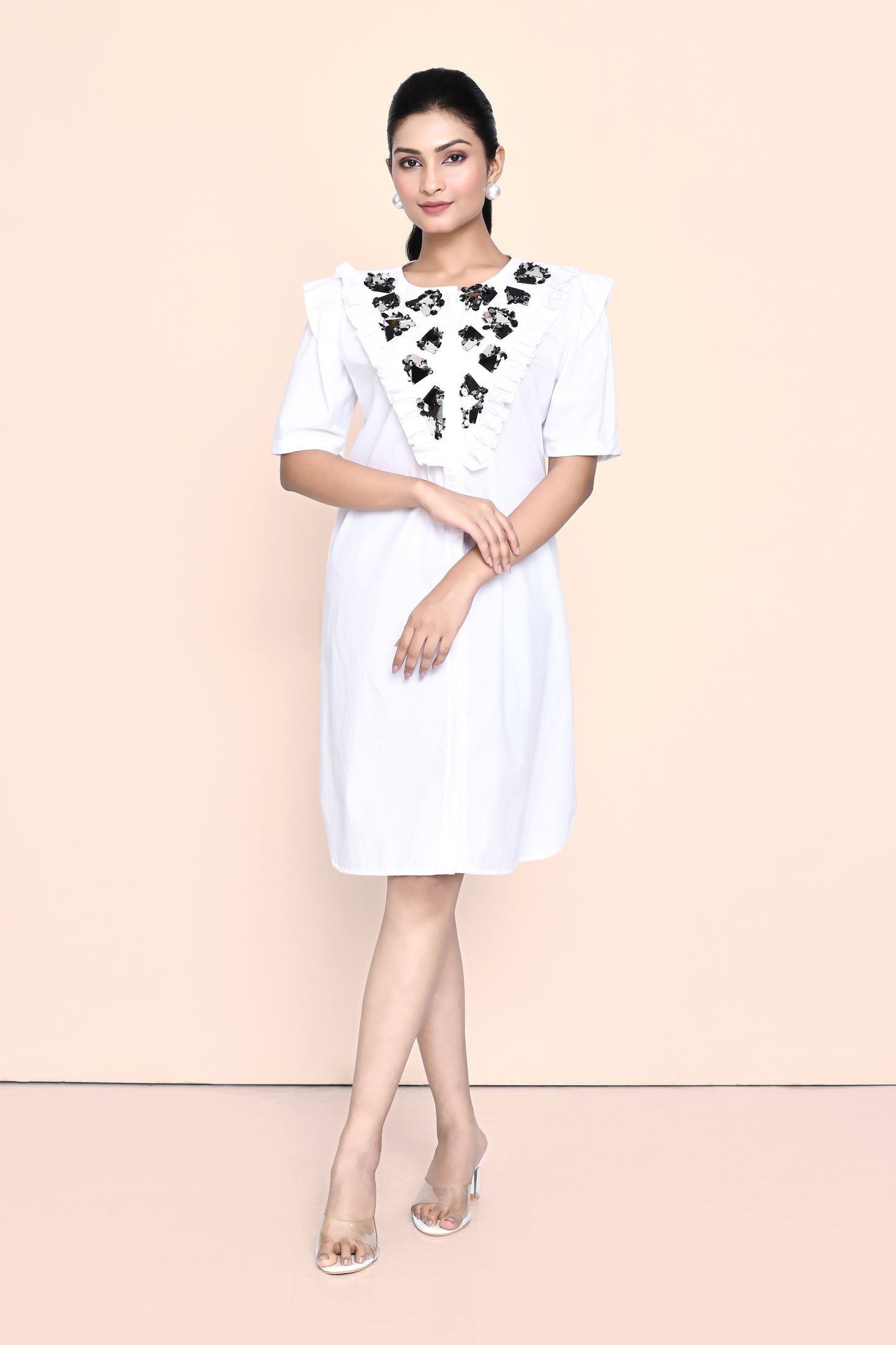 White Poplin Shirt Dress