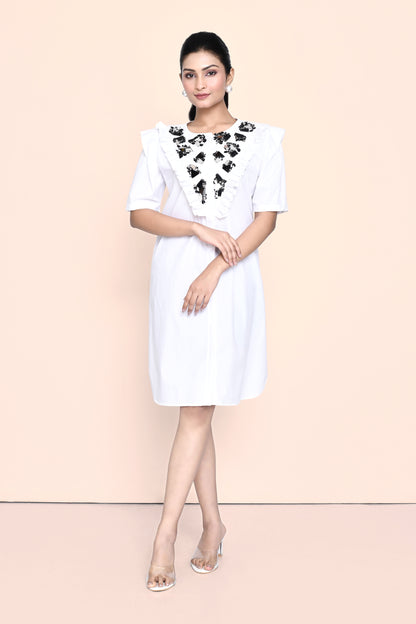 White Poplin Shirt Dress