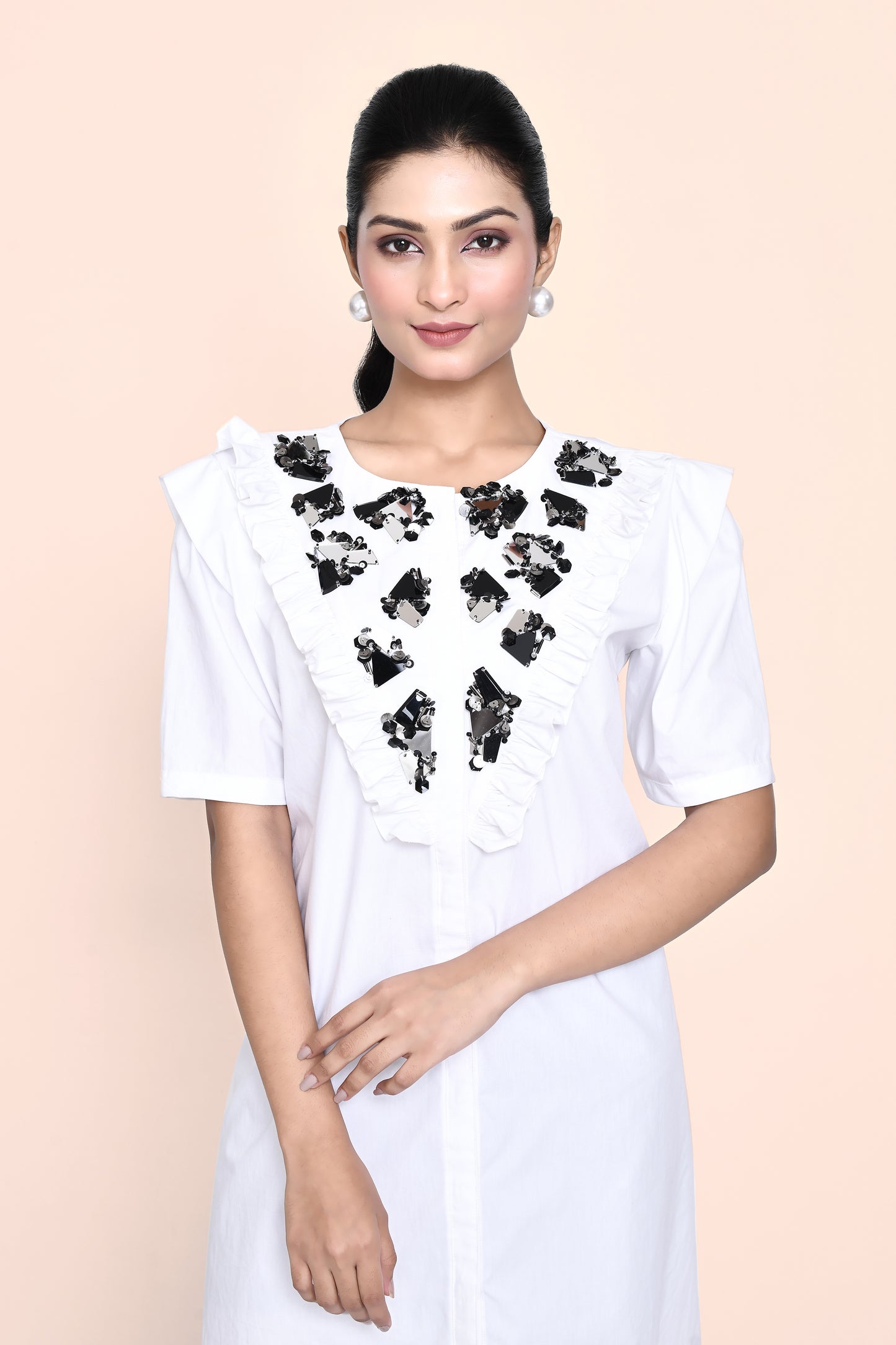 White Poplin Shirt Dress