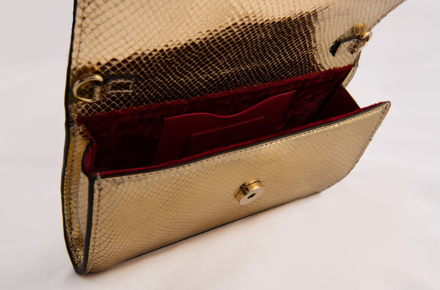 Dazzling Gold Textured And Metal Embellishment Pam Crain Disco Bag