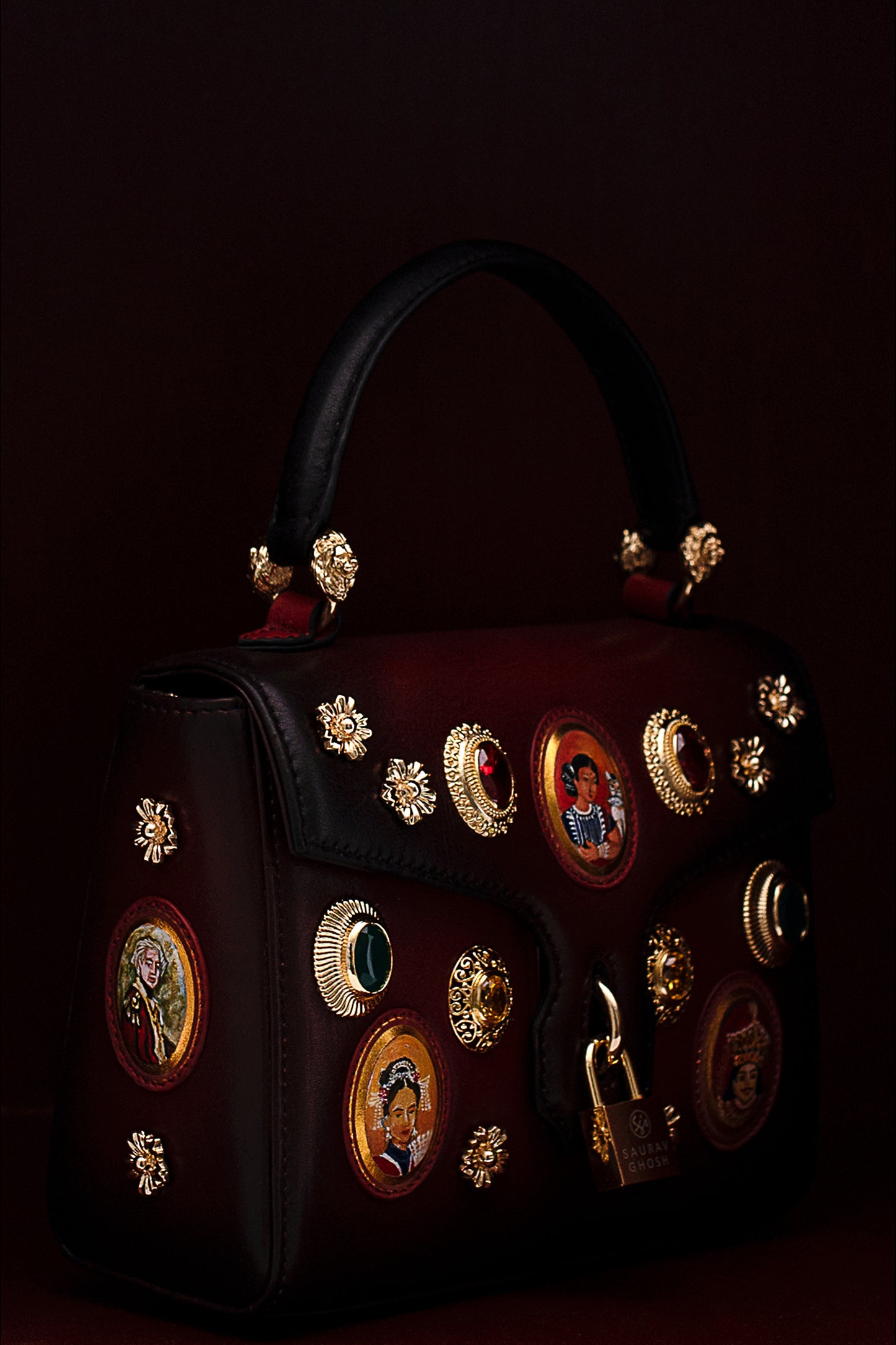 Dazzling Earthy Red Miniature Hand Painted Shili Handbag