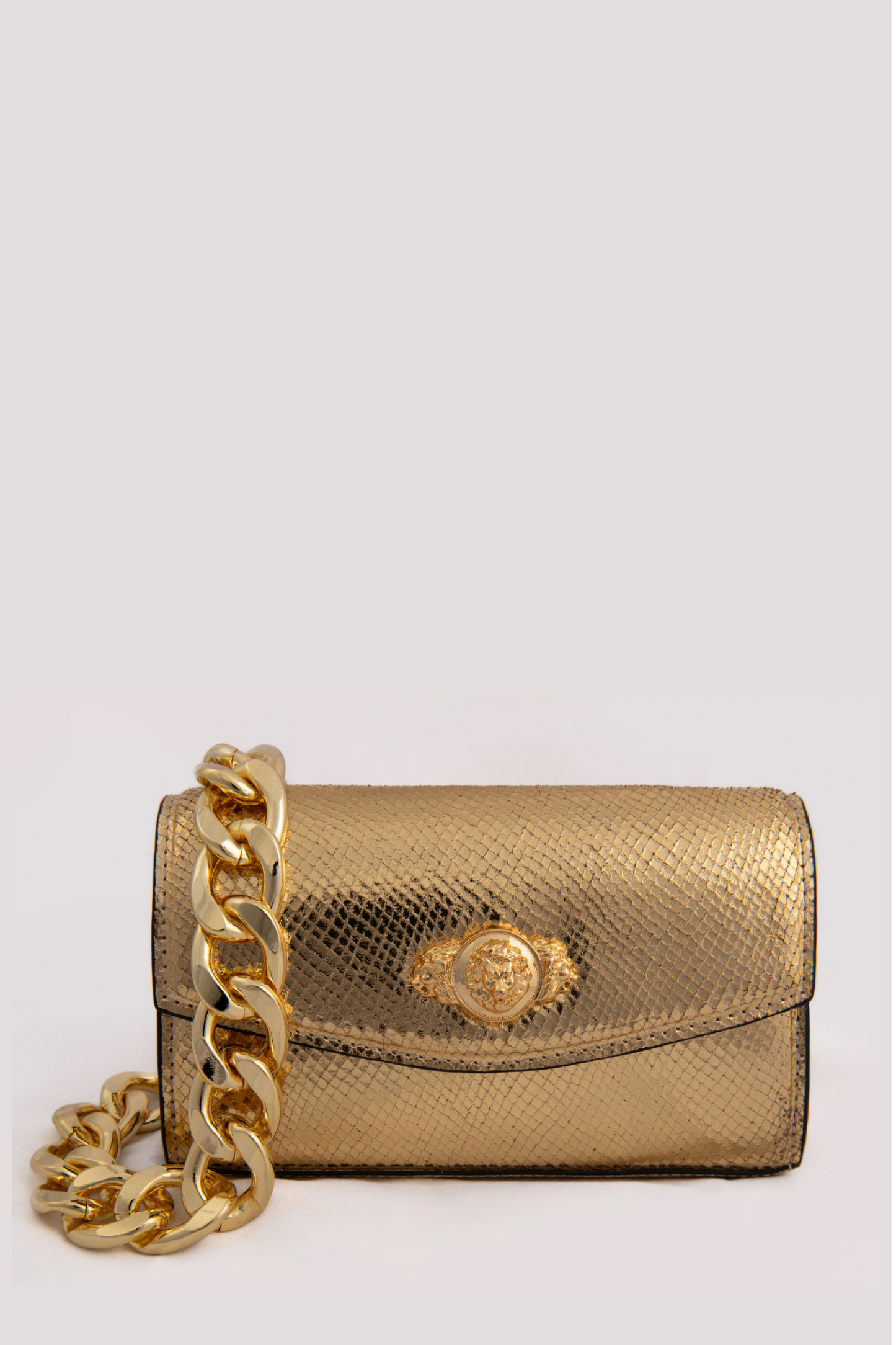 Dazzling Gold Textured And Metal Embellishment Pam Crain Disco Bag