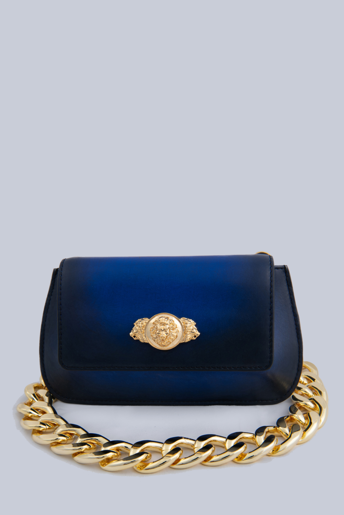 Royal Blue Elite Carved Rectangle Shaped Clutch