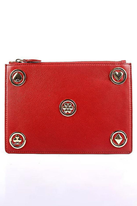 Dazzling Red Embellished Tagore Clutch