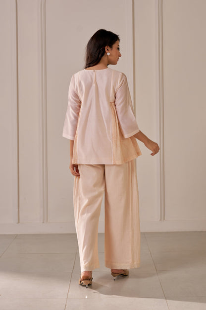 Soft Peach Panelled Co-Ord Set