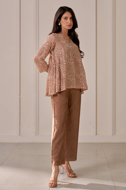 Brown Mandi Block Co-Ord Set