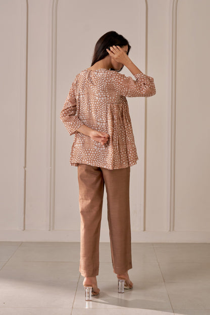 Brown Mandi Block Co-Ord Set