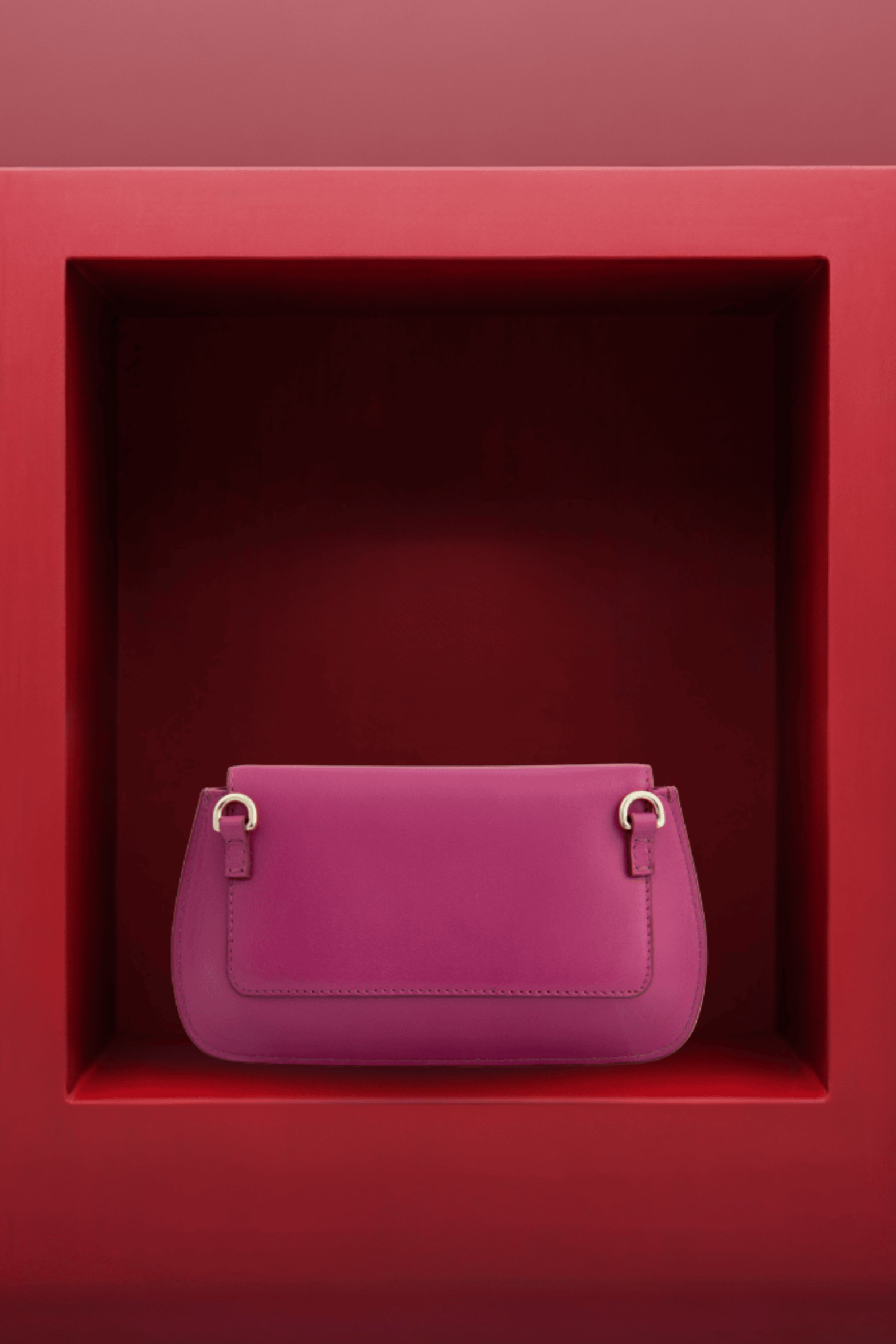 Pink Elite Rectangle Shaped Clutch - Golden Muslin